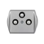 TREND Mechanizm gniazda multimedialnego 3F DATA (UPC) srebrny metalik