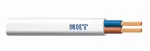 H03VVH2-F 2x0,75 white Kabel elektroenergetyczny wielożyłowy giętki o izolacji i powłoce PVC płaski