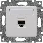 VENA Gniazdo komputerowe poj. RJ45, kat. 5, bez ramki, BIAŁY