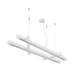 RAMITA P1 wisząca LED 54W/5238lm/3000K, 230V, biały sygnałowy (mat struktura) RAL 9003