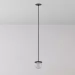 CLAR 400 fi100 wisząca wpust LED 2,7W/298lm/3000K, 230V, przewód czarny guma, szary grafitowy (mat struktura) RAL 7024