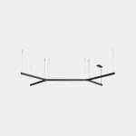 Lineal lighting system Apex "H" Pendant 124.4W LED neutral-white 4000K CRI 92 CASAMBI Black IP40 7815lm AW36-90X9BEXB60
