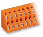 2-piętrowa złączka do płytek drukowanych 2,5 mm² RM 7,62 mm 12-bieg, pomarańczowa 736-606