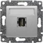 VENA Gniazdo multimedialne USB, bez ramki ALUMINIUM