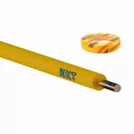 H05V-U 1x1 żółty Kabel elektroenergetyczny, instalacyjny, jednożyłowy, z żyłą jednodrutową z izolacją PVC