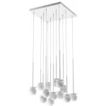 COTTON PANEL HF3, fi100 wisząca max.13x1,9W, G9, 230V, przewód transparentny, biały sygnałowy (mat struktura) RAL 9003
