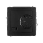 DECO Mechanizm elektronicznego regulatora temperatury z czujnikiem podpodłogowym czarny mat