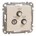 Gniazdo TV/SAT/SAT końcowe (4dB), Sedna Design & Elements, beżowy