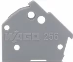 Ścianka końcowa do montażu zatrzaskowego gr. 1 mm, jasnoszara 256-300