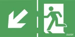 125x250 piktogram 22 ukośna strzałka góra/dół chłopek w drzwiach logo awex (ISO7010)