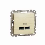 Gniazdo ładowania USB A+A 2,1Sedna Design & Elements,1A, brzoza