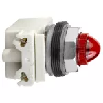 Lampka sygnalizacyjna, Harmony 9001K, czerwona plastikowa ośmioboczna, BA 9s, 12V AC, Ø30
