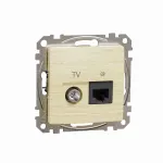 Gniazdo komputerowe-TV (kat.6 UTP), Sedna Design & Elements, brzoza