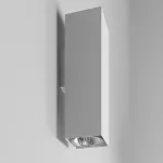 TITO E1 kinkiet max. 2x13W, GU10, 230V, srebrny aluminiowy (mat struktura) RAL 9006