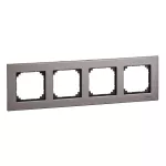Merten, M-Elegance metal, ramka czterokrotna, szary metaliczny