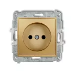 ICON Mechanizm gniazda pojedynczego bez uziemienia 2P (przesłony torów prądowych) złoty