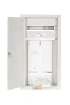 Rozdzielnia RL 12E pod licznik elektroniczny, z zamkiem, RAL 9003
