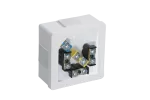 VP-01 Puszka n/t 86x86x40mm IP55 4-wl klik dł.gum. z zac. biała