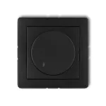 DECO Mechanizm elektronicznego regulatora oświetlenia przyciskowo-obrotowego do lamp LED czarny mat