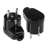 WT-16U Wtyczka rozbieralna, kątowa Uni-SCHUKO, 2p+Z; 16A, 250V; WT-16U; czarny