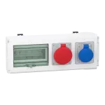 Canalis KN, kaseta odpływowa 2 gniazda KNB 3L+N+PE 8 modułów 18mm 32A