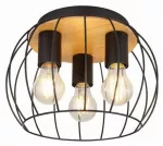 5293 Lampa sufitowa Kamala E27 3x MAX 25W black D30