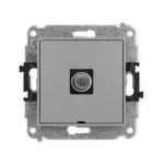 MINI Mechanizm gniazda antenowego pojedynczego TV, bez pola opisowego szary mat