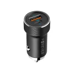GSM112638 Forever ładowarka samochodowa PD QC CC-06 1x USB-C 1x USB 20W czarna