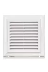 kratka wentylacyjna 180x250 mm z siatką i kołnierzem prostokątnym 138x208 mm, biała