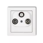 DECO Mechanizm gniazda abonenckiego RTV-SAT końcowego multimedialnego (Internet) biały