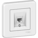 Leona, gniazdo komputerowe RJ45 kat.5, białe