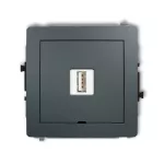 DECO Mechanizm ładowarki USB pojedynczej USB A, 10W max., 5V, 2A, bez pola opisowego grafitowy mat