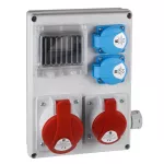 ROZDZIELNICA ROS-SLIM 2*16A 4P, 2*250V(SHUKO), OKIENKO