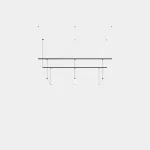 Pendant Tubs Modular Pendant Track with 3 Lineal 900mm LED 42W LED warm-white 3000K ON-OFF Black 4135lm 00-A102-05-M1