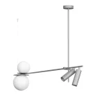 DUO wisząca max.2x5W, G9, 230V + SLM PremiumWhite, L09, 2x1190lm/38D/940, 230V, srebrny aluminiowy (mat) RAL 9006