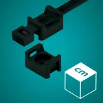 CTu / Uchwyt do mocowania opasek PA-66 STM 5 czarny 25 szt.