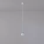 COTTON 200 fi100 wisząca max.1x1,9W, G9, 230V, przewód transparentny, srebrny aluminiowy (mat struktura) RAL 9006
