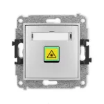 ICON Mechanizm gniazda światłowodowego/optycznego pojedynczego srebrny metalik
