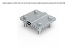 [NI V2A] Złącze uniwersalne drut / pręt 80x70mm; fi8/fi16mm