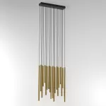 NER PANEL ZPD20 wisząca max. 20x2,5W, G9, 230V, przewód czarny, kolor złota (gładki mat)