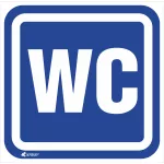 OZNACZENIE WC 100X100 FOLIA SAMOPRZYLEPNA