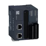 Modicon M221, sterownik modułowy, 2 x RJ45, 8 wejść, 8 wyjść przekaźnikowych, 24 VDC, zaciski śrubowe
