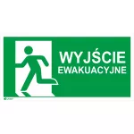 ZNAK WYJŚ.EWAK.+ZNAK E001,150X300 FOLIA SAMOPRZYLEPNA FOTOLUMINESCENCYJNA