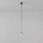 COTTON 250 fi100 wisząca LED 2,7W/298lm/3000K, 230V, przewód czarny, kolor miedzi (gładki mat)