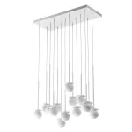COTTON PANEL HF2, fi100 wisząca max.14x1,9W, G9, 230V, przewód transparentny, biały sygnałowy (mat struktura) RAL 9003