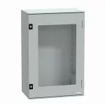 Obudowa poliestrowa wisząca PLM z drzwiami transparentnymi IP66 647x436x250 mm, PanelSet