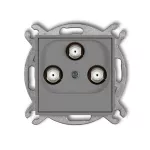 MINI Mechanizm gniazda multimedialnego 3F DATA (UPC) szary mat