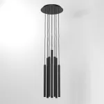 NER PANEL ZBK11 wisząca max. 11x2,5W, G9, 230V, przewód czarny, czarny (mat) RAL 9017