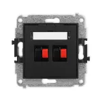 ICON Mechanizm gniazda głośnikowego podwójnego czarny mat