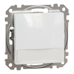Przycisk z etykietą i podświetleniem (12V Ac), Sedna Design & Elements, biały